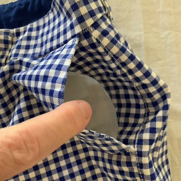Old Navy Blue White Checkered Print Everyday Shorts Womens 8 - Picture 2 of 5